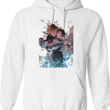 Douma Classic (2) Hoodie - Retro Graphic Pullover Hoodie for Men & Women - White
