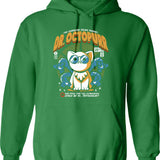 Dr. Meowkyll Mr. Hiss Hoodie - Retro Graphic Pullover Hoodie for Men & Women - Green