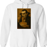 Dr. Rosenpenis - Fletch Hoodie - Retro Graphic Pullover Hoodie for Men & Women - White