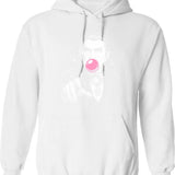 Drack And His Noodles - Hoodie - Retro Graphic Pullover Hoodie for Men & Women - White
