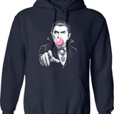 Drack And His Noodles - Hoodie - Retro Graphic Pullover Hoodie for Men & Women - Navy