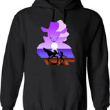 Dracula Blowing A Bubblegum Bubble Classic Horror Gothic Alternative Hoodie - Black