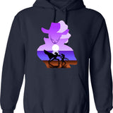 Dracula Blowing A Bubblegum Bubble Classic Horror Gothic Alternative Hoodie - Navy