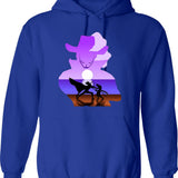 Dracula Blowing A Bubblegum Bubble Classic Horror Gothic Alternative Hoodie - Blue