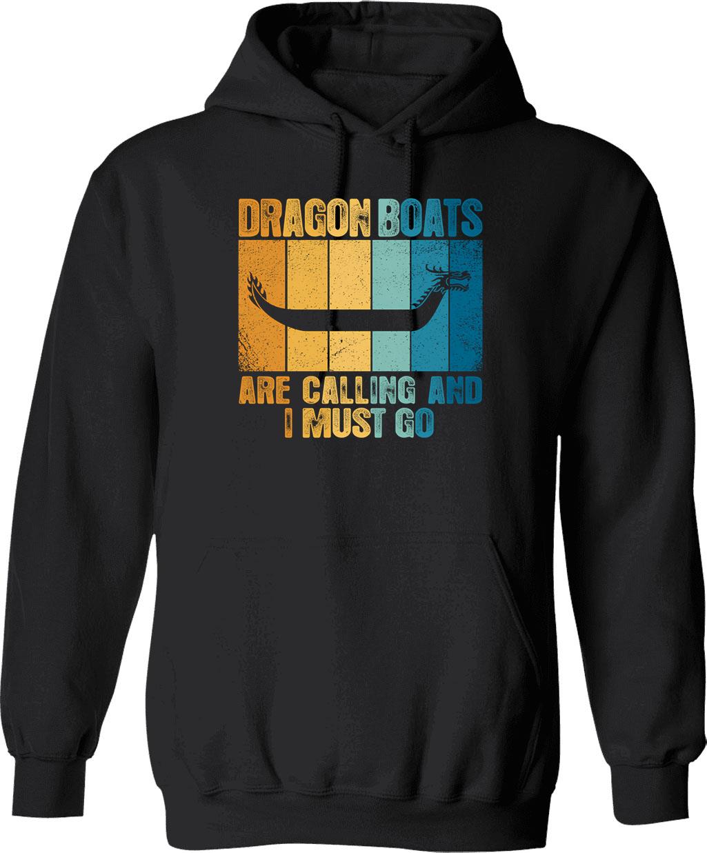 Dragon Hoodie - Retro Graphic Pullover Hoodie for Men & Women - Black