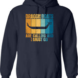 Dragon Hoodie - Retro Graphic Pullover Hoodie for Men & Women - Navy