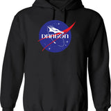 Dragging Down Hoodie - Retro Graphic Pullover Hoodie for Men & Women - Black