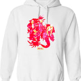 Dropdead Band Classic Hoodie - Retro Graphic Pullover Hoodie for Men & Women - White