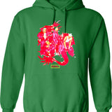 Dropdead Band Classic Hoodie - Retro Graphic Pullover Hoodie for Men & Women - Green