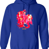Dropdead Band Classic Hoodie - Retro Graphic Pullover Hoodie for Men & Women - Blue