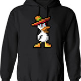 Duck Evil Actions Hoodie - Retro Graphic Pullover Hoodie for Men & Women - Black