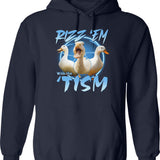 Duck Game Sombreros Classic Hoodie - Retro Graphic Pullover Hoodie for Men & Women - Navy