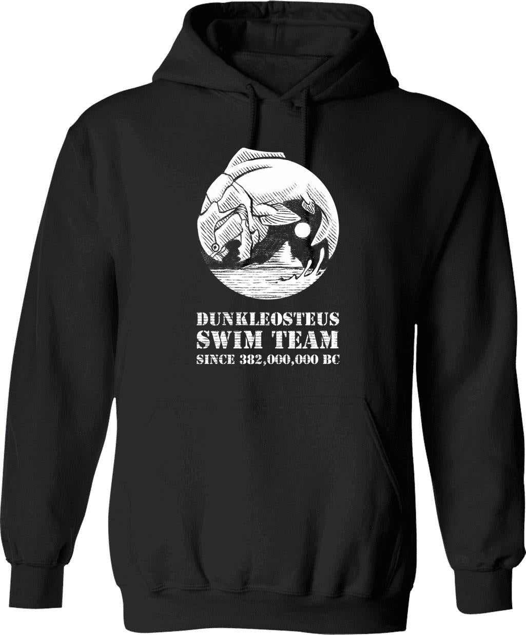 Dunkleosteus Hoodie - Retro Graphic Pullover Hoodie for Men & Women - Black