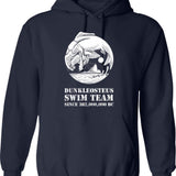 Dunkleosteus Hoodie - Retro Graphic Pullover Hoodie for Men & Women - Navy