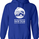 Dunkleosteus Hoodie - Retro Graphic Pullover Hoodie for Men & Women - Blue
