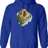 Dumb Bitch Club Hoodie - Retro Graphic Pullover Hoodie for Men & Women - Blue