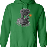 E.t. Goes Upside Down Hoodie - Retro Graphic Pullover Hoodie for Men & Women - Green