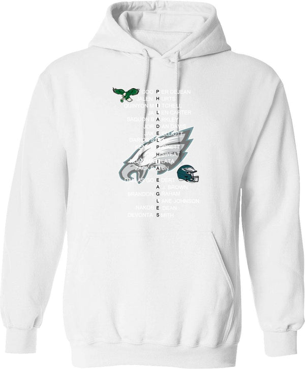 Eagles Super Bowl LIX 2025 Champions 3D Hoodie 1 Graphic Pullover Hoodie - White