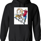 Earthquake Classic Hoodie - Retro Graphic Pullover Hoodie for Men & Women - Black