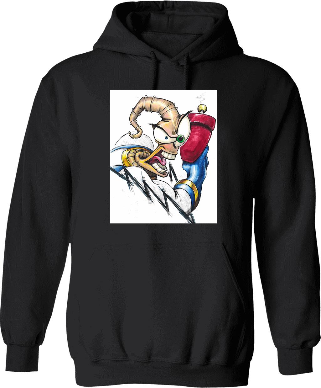 Earthquake Classic Hoodie - Retro Graphic Pullover Hoodie for Men & Women - Black