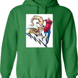 Earthquake Classic Hoodie - Retro Graphic Pullover Hoodie for Men & Women - Green