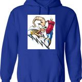 Earthquake Classic Hoodie - Retro Graphic Pullover Hoodie for Men & Women - Blue