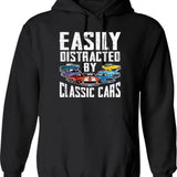 Easily Distracted By Birds Retro Vintage Funny Bird Lover Hoodie - Black