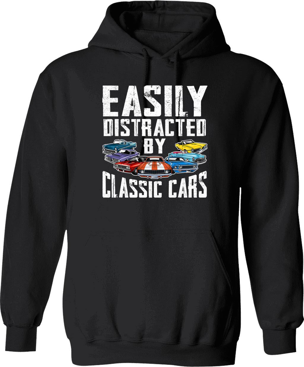 Easily Distracted By Birds Retro Vintage Funny Bird Lover Hoodie - Black