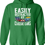 Easily Distracted By Birds Retro Vintage Funny Bird Lover Hoodie - Green