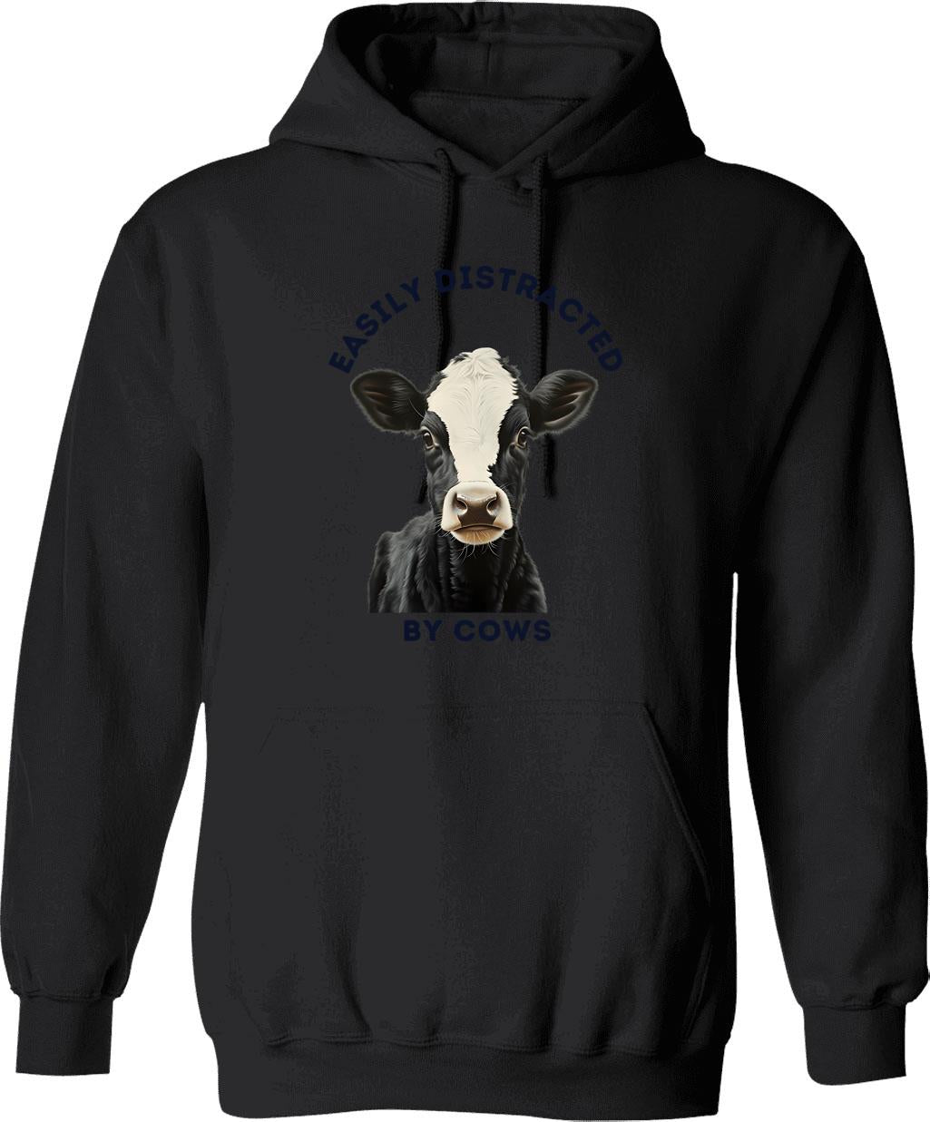 Easily Distracted By Classic Cars Funny Enthusiast Car Lover Hoodie - Black