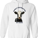 Easily Distracted By Classic Cars Funny Enthusiast Car Lover Hoodie - White