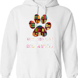 Easily Distracted By Cows Vintage Hoodie - Retro Graphic Cosy Pullover - White