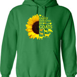 Easily Distracted By Goats Retro Vintage Funny Goat Lover (1) Hoodie - Green