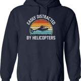 Easily Distracted By Goats Sunflower Design Gift For Goats Lover Hoodie - Navy