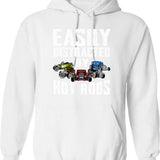 Easily Distracted By Helicopters Funny Helicopter Pilot Gift Hoodie - White