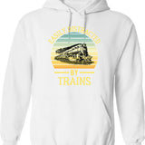 Easily Distracted By Recumbent Bikes Funny Recumbent Bike Hoodie - White