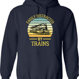 Easily Distracted By Recumbent Bikes Funny Recumbent Bike Hoodie - Navy