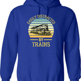 Easily Distracted By Recumbent Bikes Funny Recumbent Bike Hoodie - Blue
