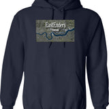 Eastenders Hoodie - Retro Graphic Pullover Hoodie for Men & Women - Navy