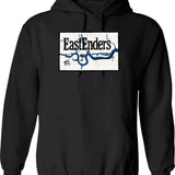 Easily Distracted Guinea Fowl Vintage Hoodie - Retro Graphic Cosy Pullover - Black