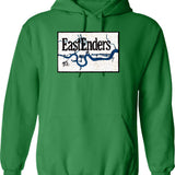 Easily Distracted Guinea Fowl Vintage Hoodie - Retro Graphic Cosy Pullover - Green