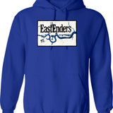 Easily Distracted Guinea Fowl Vintage Hoodie - Retro Graphic Cosy Pullover - Blue