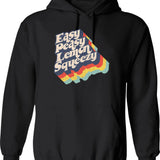 Easy Like Sunday Morning Hoodie - Retro Graphic Pullover Hoodie for Men & Women - Black