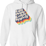 Easy Like Sunday Morning Hoodie - Retro Graphic Pullover Hoodie for Men & Women - White