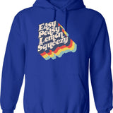 Easy Like Sunday Morning Hoodie - Retro Graphic Pullover Hoodie for Men & Women - Blue