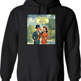 Eat Beans Not Beings Hoodie - Retro Graphic Pullover Hoodie for Men & Women - Black