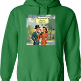 Eat Beans Not Beings Hoodie - Retro Graphic Pullover Hoodie for Men & Women - Green