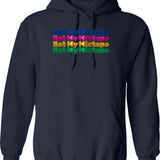 Eat My Mixtape Hoodie - Retro Graphic Pullover Hoodie for Men & Women - Navy