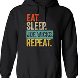 Eat Sleep Film Repeat Funny Film Quote Film Buff Movie Buff Gift Idea Hoodie - Black