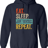 Eat Sleep Film Repeat Funny Film Quote Film Buff Movie Buff Gift Idea Hoodie - Navy